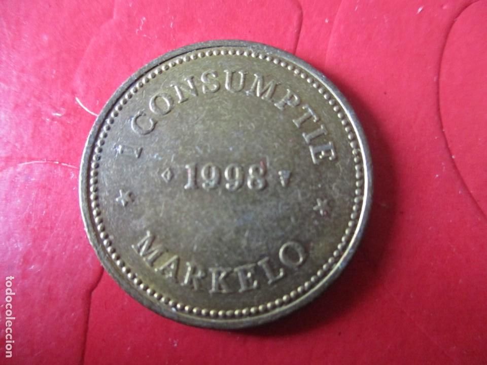 Medallas tem&aacute;ticas: Ficha de 1 Comsumptie Markelo. 1998 - Foto 2