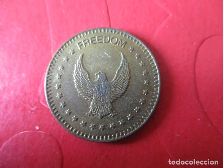 Medallas tem&aacute;ticas: Ficha Americana. Freedom.