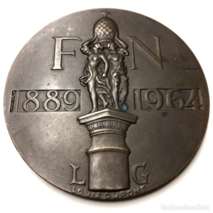 Medalhas tem&aacute;ticas: Medalla de bronce de 7,8cm F N 1889 1964 Louis Dupont