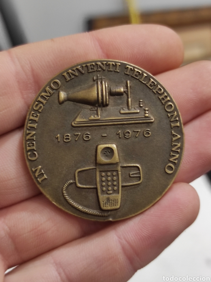 Medalhas tem&aacute;ticas: MEDALLA CONMEMORATIVA DE TELEFONICA 1976 BRONCE 4CM