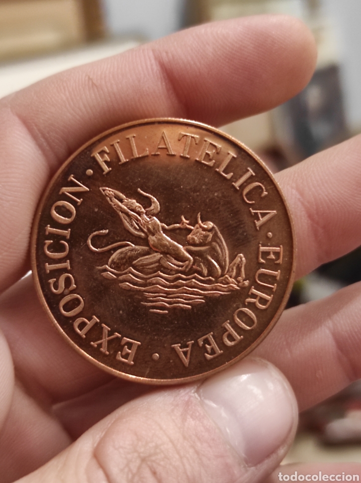 Medallas tem&aacute;ticas: MEDALLA EXPOSICI&Oacute;N FILAT&Eacute;LICA EUROPEA , MADRID 1986, 3,7CM