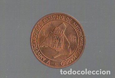 Medallas tem&aacute;ticas: MEDALLA V ANIVERSARIO ESTATUTO AUTONOMIA MADRID 1984-1988. MEDALLA-211