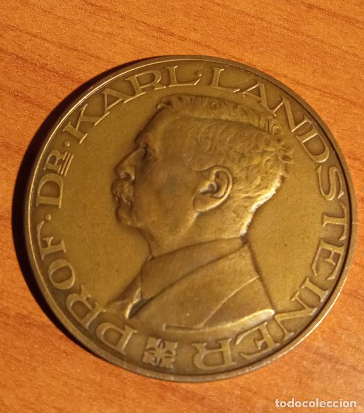 Medalhas tem&aacute;ticas: Prof Dr Karl Landsteiner.Bloedtransfusiedienst het Nederlandsche Roode kruis