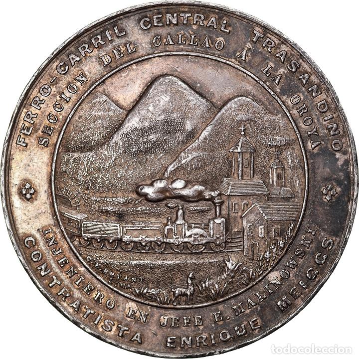 Thematic medals: [#905750] Per&uacute;, medalla, Inauguration de la ligne de chemin de fer Callao-Oroya, 1870