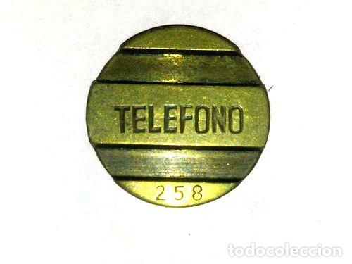 M&eacute;dailles th&eacute;matiques: cospel ficha telefonico antiguo entel numero 258