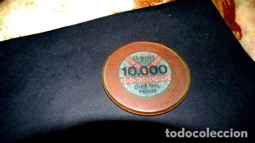 M&eacute;dailles th&eacute;matiques: ficha antigua de 10000 pesos