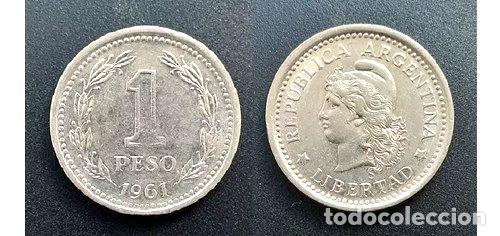 Medaglie tematiche: moneda 1 peso 1961 cj 256 mb