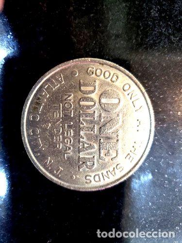 Medalhas tem&aacute;ticas: ficha de hotel casino sands atlantico city one dolar