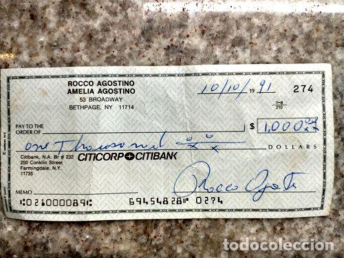 Medalhas tem&aacute;ticas: banco citicorp citibank antiguo cheque us 1000