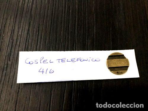 Medallas tem&aacute;ticas: antiguo cospel telefonico entel 416