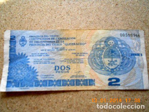 Medallas tem&aacute;ticas: bono cancelacion de obligaciones del chaco 2 quebracho 2001
