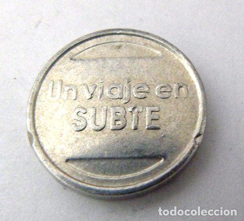 Medallas tem&aacute;ticas: ficha cospel un viaje en subte