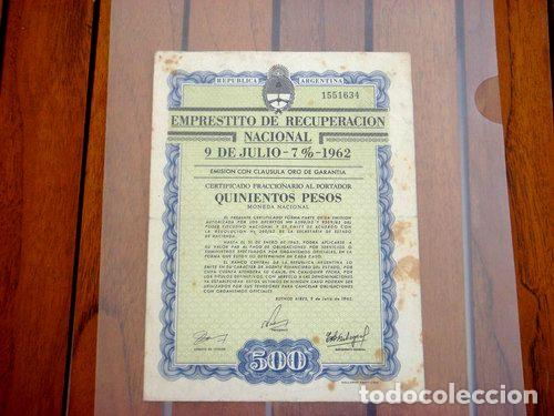 Medallas tem&aacute;ticas: emprestito de recuperacion nacional 1962