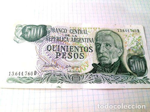 Medallas tem&aacute;ticas: billete de 500 pesos 760