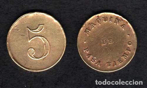 Medallas tem&aacute;ticas: ficha maquina de pasa tiempo