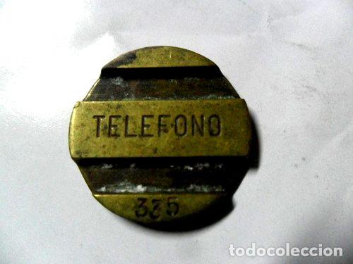 Medallas tem&aacute;ticas: entel cospel ficha telefonica bronce telefono n 335