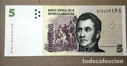 Thematische Medaillen: billete pesos marco del pont boudou 5 g