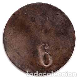 Thematische Medaillen: ficha con valor numero 6