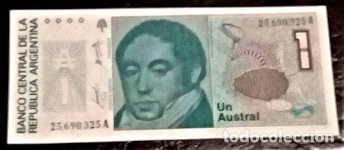 Thematic medals: billete de 1 austral exc