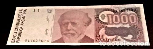 Thematic medals: billete 1000 australes serie a