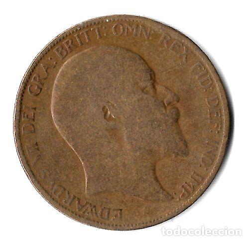Thematic medals: gran bretana 1906 1 penny imperdible