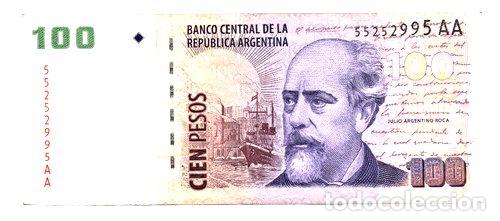 Thematic medals: billete de 100 pesos roca serie aa