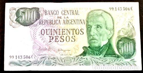 Medaglie tematiche: billete de 500 pesos ley 18188 serie c