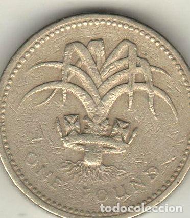 Medaglie tematiche: gran bretana moneda de 1 libra ano 1985 km 941 vf