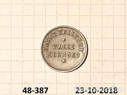 Thematische Medaillen: ficha valle hermoso jaime prilusky valor 10