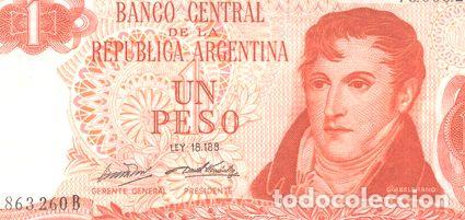 Medalhas tem&aacute;ticas: bottero 2305 billete de 1 peso ley 18188 ano 1971 xf