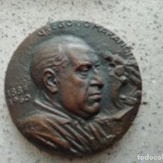 Medallas temáticas: GREGORIO MARAÑÓN 1887-1960 MEDALLA BRONCE ESCULTOR JULIO LÓPEZ HERNÁNDEZ 8 CM DIAMETRO. Lote 252454425