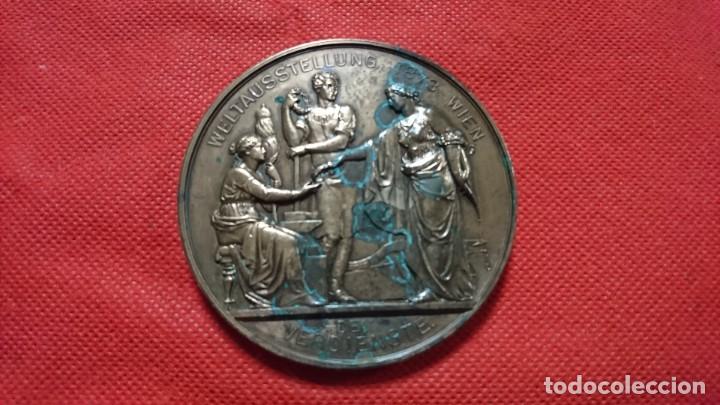 Medallas temáticas: MEDALLA AUSTRIA-HUNGRÍA FRANZ JOSEPH 1873, BRONCE, 7 CM DE DIÁMETRO - Foto 2 - 253353700