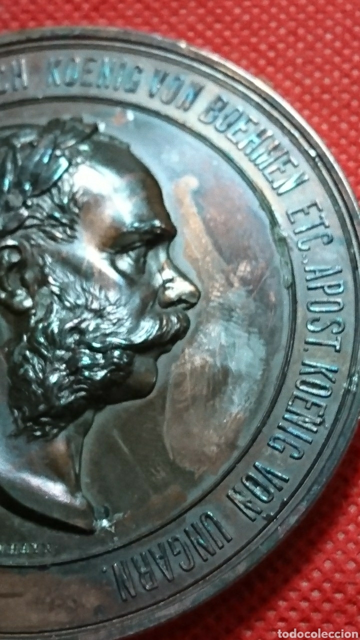 Medallas temáticas: MEDALLA AUSTRIA-HUNGRÍA FRANZ JOSEPH 1873, BRONCE, 7 CM DE DIÁMETRO - Foto 10 - 253353700