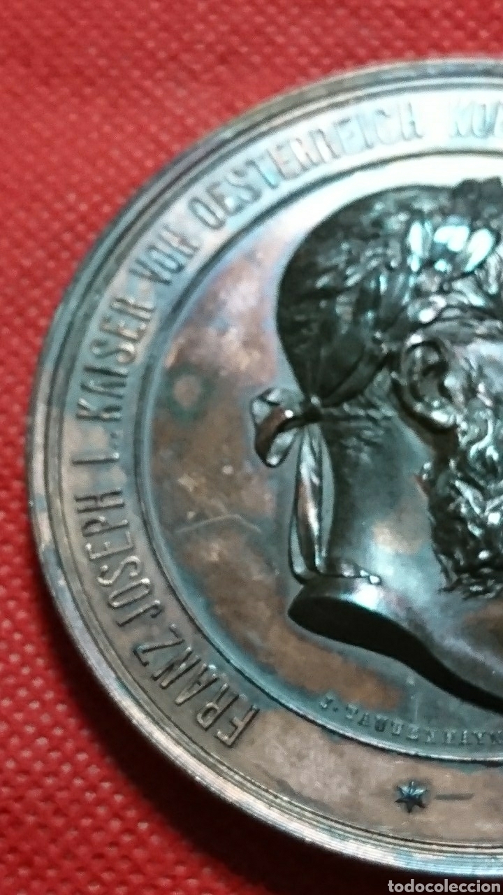 Medallas temáticas: MEDALLA AUSTRIA-HUNGRÍA FRANZ JOSEPH 1873, BRONCE, 7 CM DE DIÁMETRO - Foto 11 - 253353700