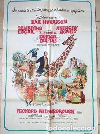 M&eacute;dailles th&eacute;matiques: antiguo afiche original de cine el fabuloso dr dolittle