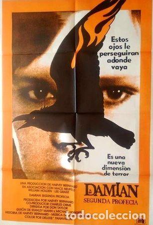 M&eacute;dailles th&eacute;matiques: antiguo afiche original cine damian segunda profecia