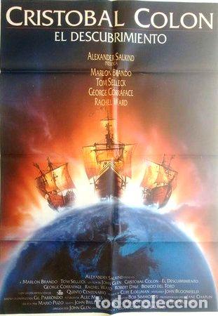 M&eacute;dailles th&eacute;matiques: antiguo afiche poster original de cine cristobal colon