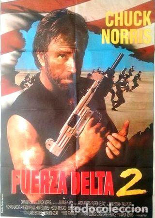 Medallas tem&aacute;ticas: antiguo afiche poster original cine fuerza delta 2 norris
