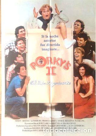 Medallas tem&aacute;ticas: antiguo afiche poster original d cine porkys 2