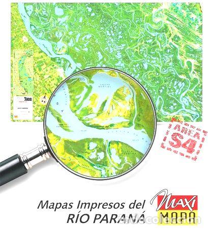 Medalhas tem&aacute;ticas: rio parana mapa satelital area s4 km 343 408 impreso