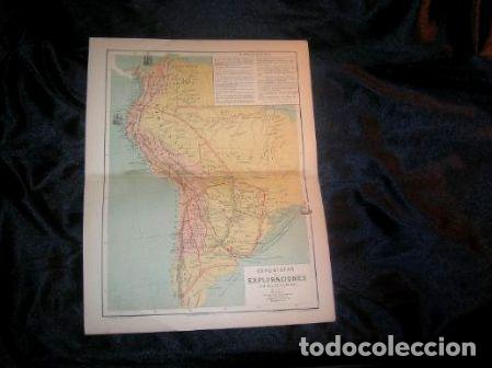 M&eacute;dailles th&eacute;matiques: plano mapa 1913 conquista exploraciones siglo xvi balboa