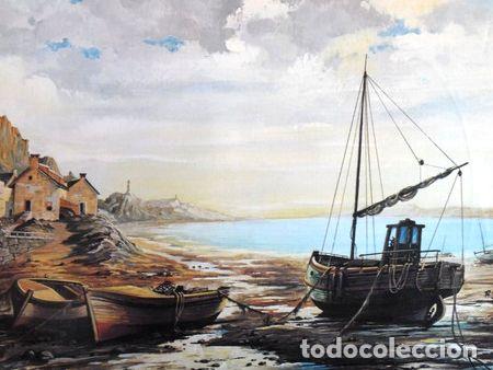 M&eacute;dailles th&eacute;matiques: reproduccion italiana marina dimanche au port 50x70francais