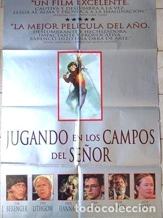 Medaglie tematiche: antiguo afiche original cine jugando en los campos del seno