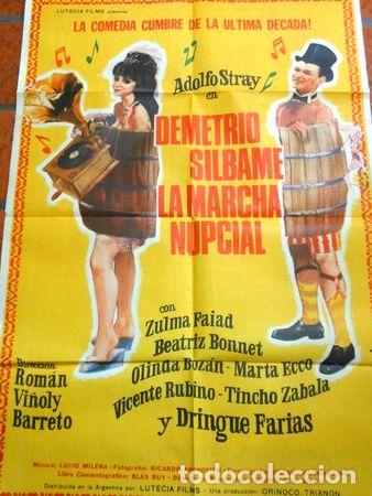 M&eacute;dailles th&eacute;matiques: afiche de pelicula demetrio silbame la marcha nupcial