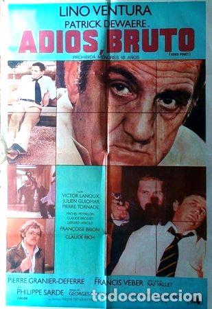 Thematic medals: antiguo afiche poster original de cine adios bruto