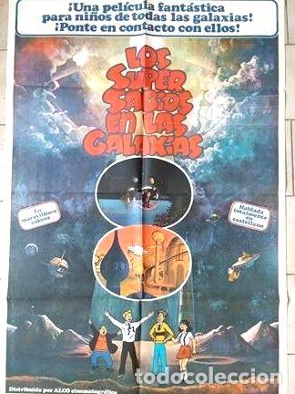 Thematic medals: antiguo afiche original cine los super sabios en las galaxi