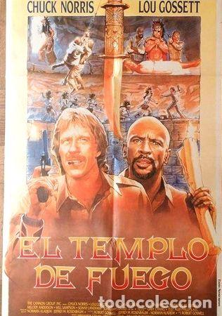 Medallas tem&aacute;ticas: antiguo afiche poster original de cine el templo de fuego