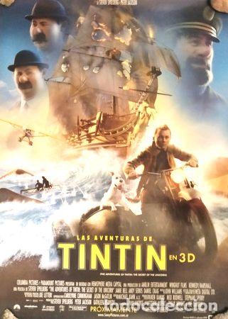 M&eacute;dailles th&eacute;matiques: afiche tintin steven spielberg original cine