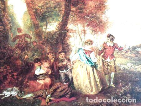M&eacute;dailles th&eacute;matiques: reproduccion italianapiacere pastorale 50x70 wateau