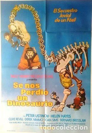 Medaglie tematiche: antiguo afiche poster original d cine se perdio un dinosaur